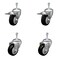 Service Caster 3 Inch Black Polyurethane Swivel 3/8 Inch Stem Caster Total Lock Brake SCC, 2PK SCC-TSTTL20S314-PPUB-BLK-381615-2-S2 - alternate 1